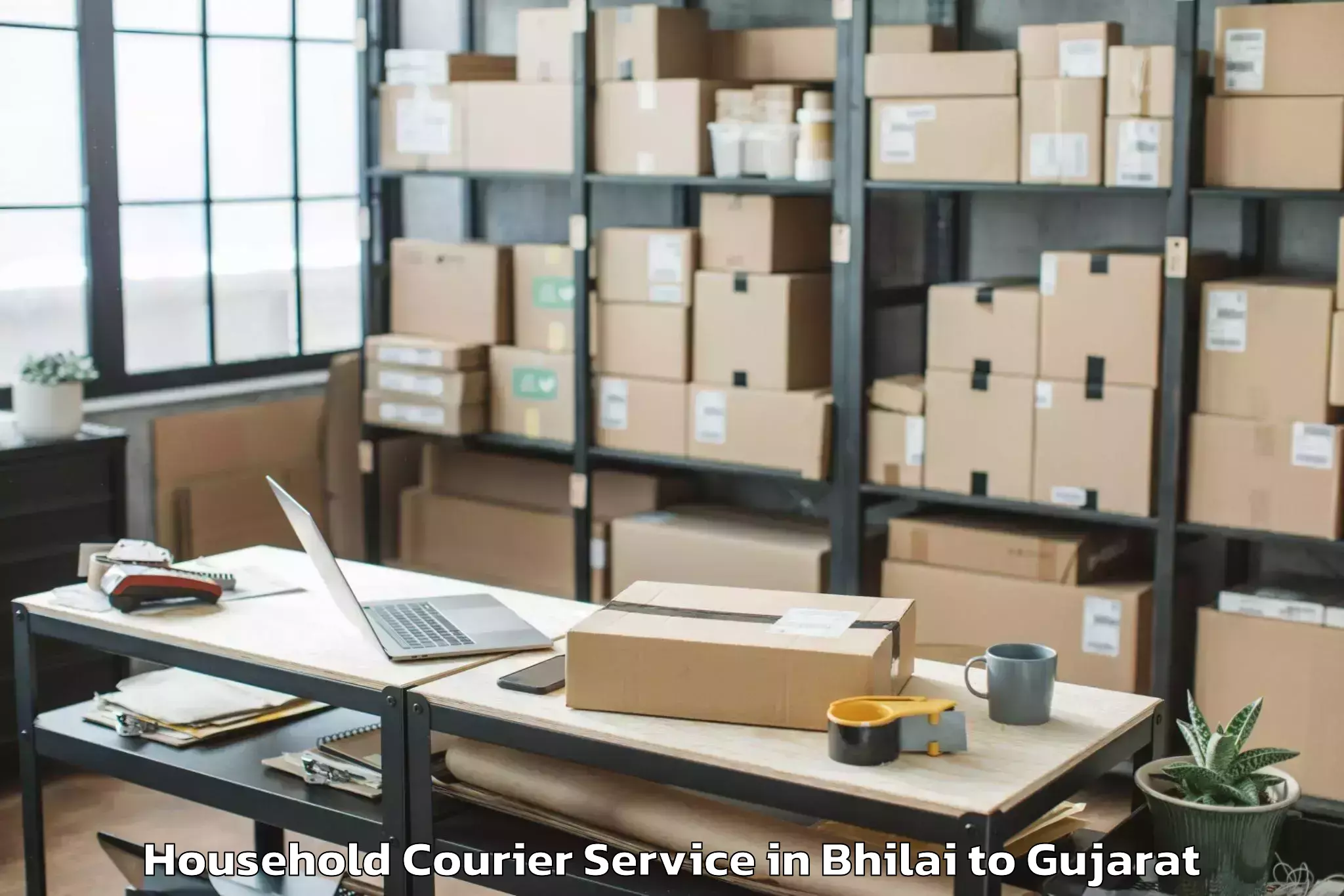 Leading Bhilai to Deendayal Port Trust Household Courier Provider